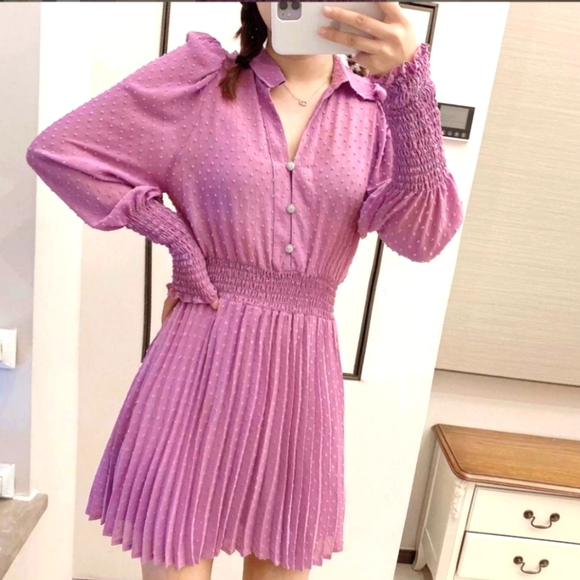 Purple Zara dress for size UK M - Picture 2 of 7